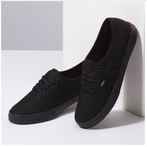 Low top all black vans